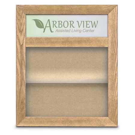 United Visual Products Outdoor Enclosed Combo Board, 42"x32", Bronze Frame/Grey & Cinnabar UVCB4232ODBZ-GREY-CINNABA
